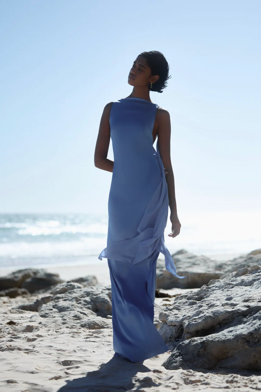 Audrey Dress - Ocean Blue - Image 4