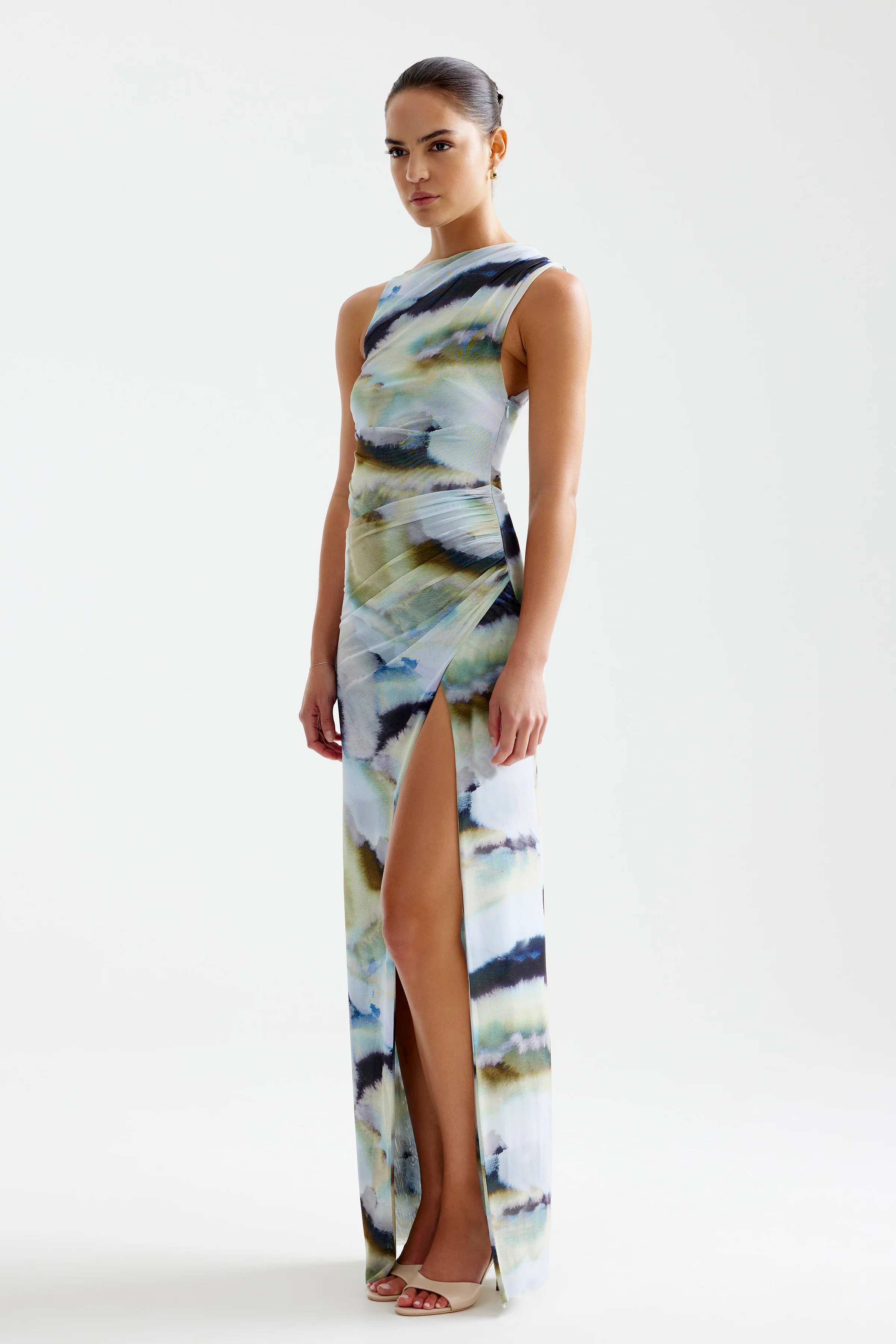 Fiora Dress - Blue Mineral Print - Image 4