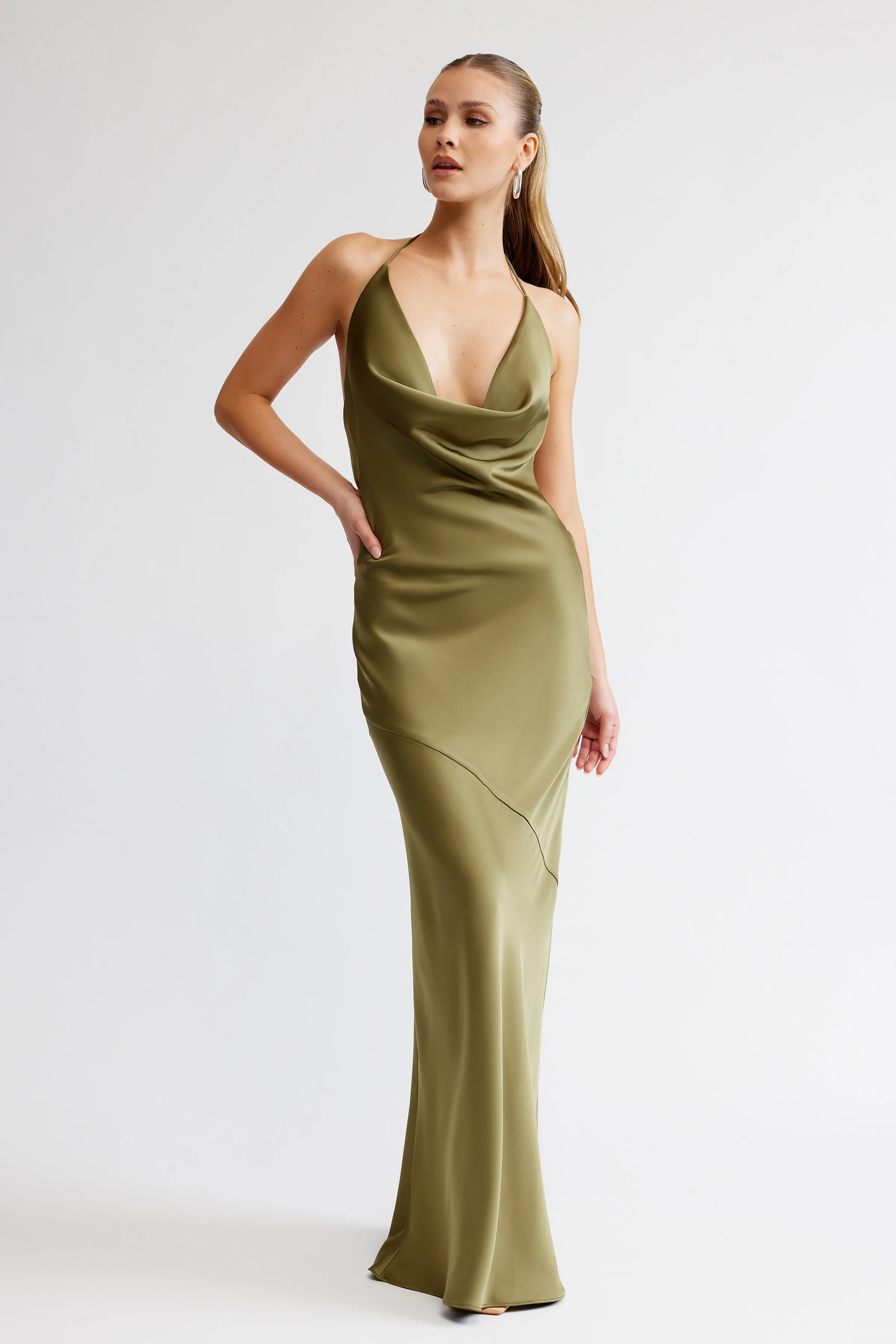Freya Dress - Olive - Image 3