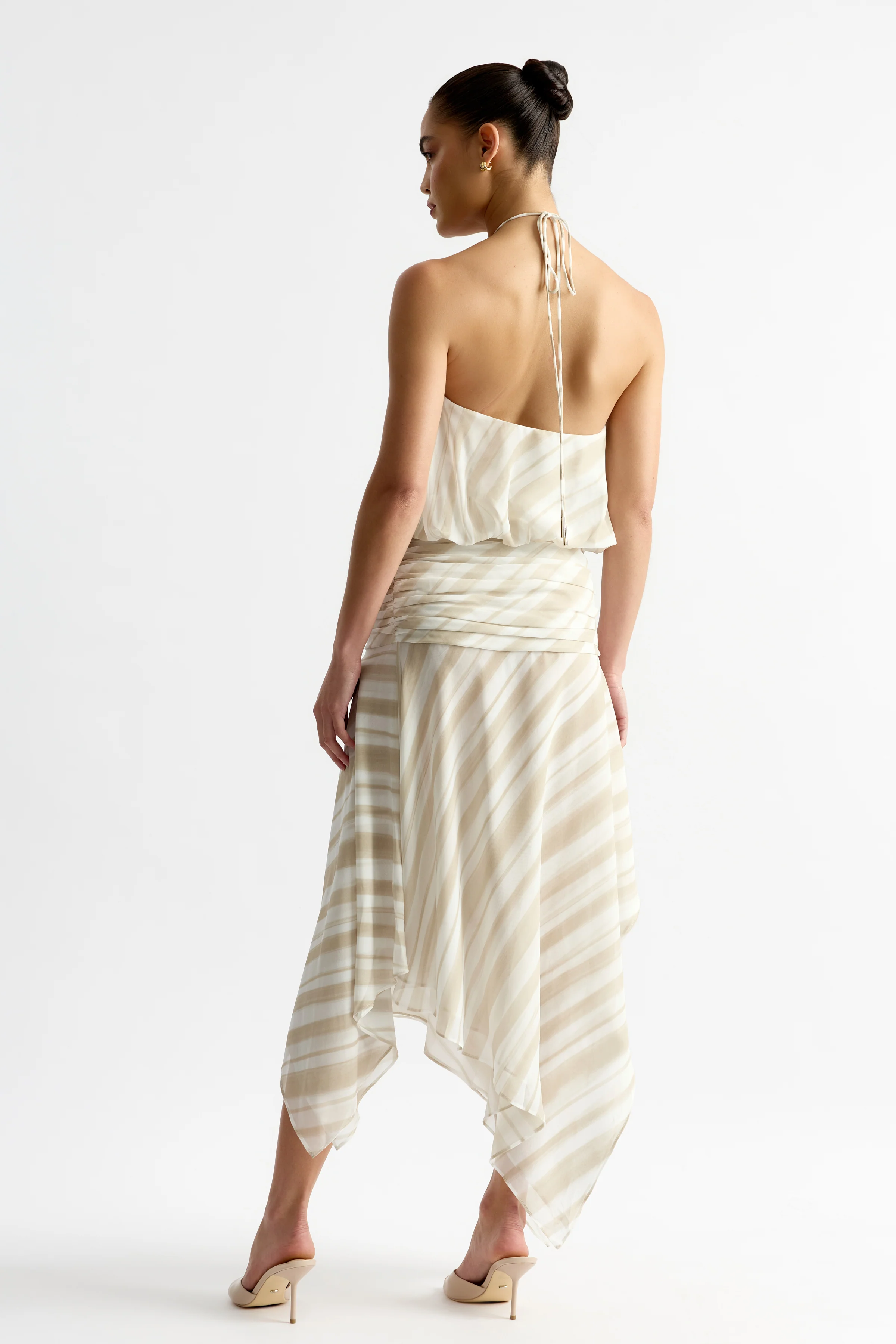 Jean Dress - Stripe Print - Image 4