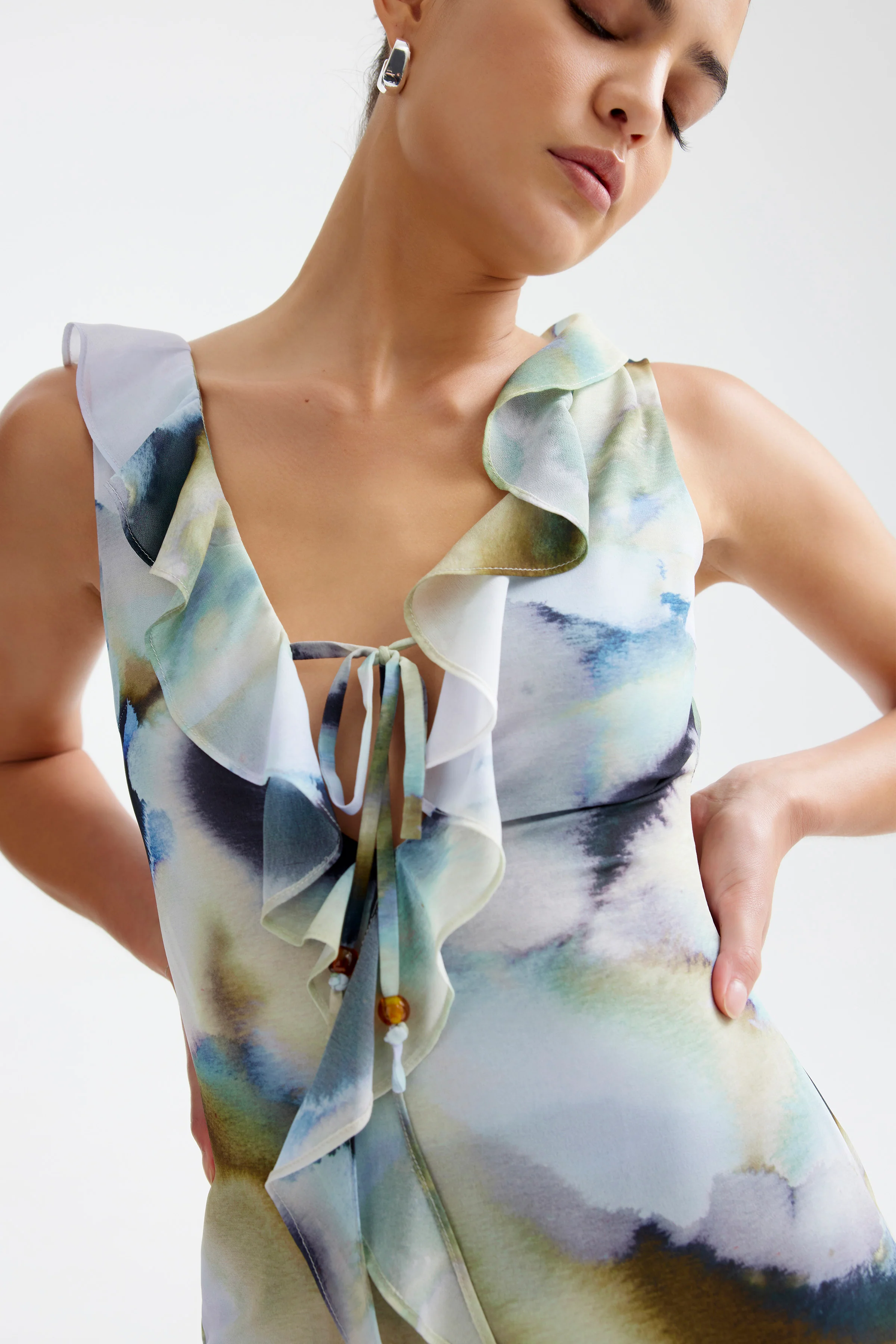 Laguna Dress - Blue Mineral Print - Image 4