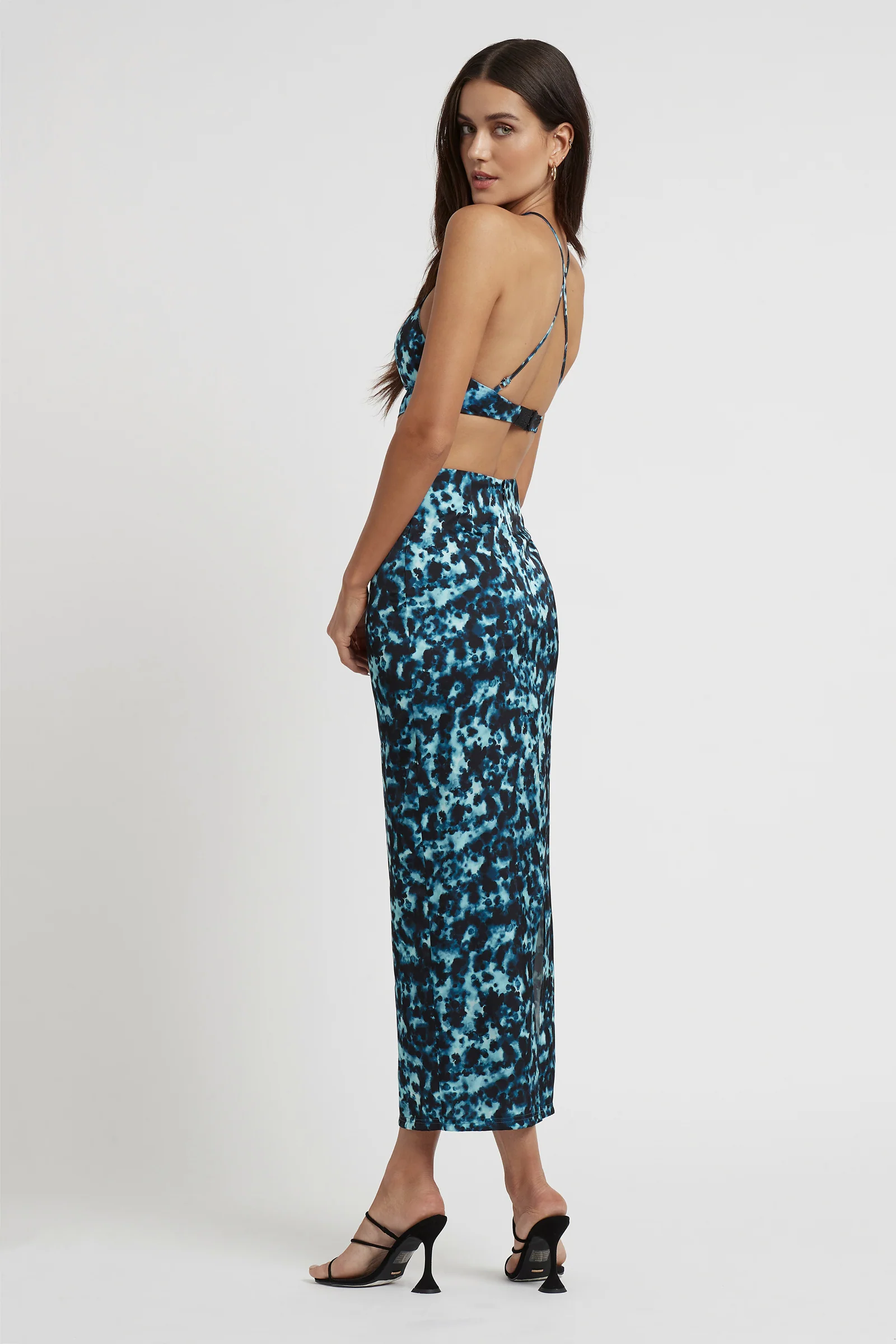 Martinez Dress - Blue Ink Print - Image 4