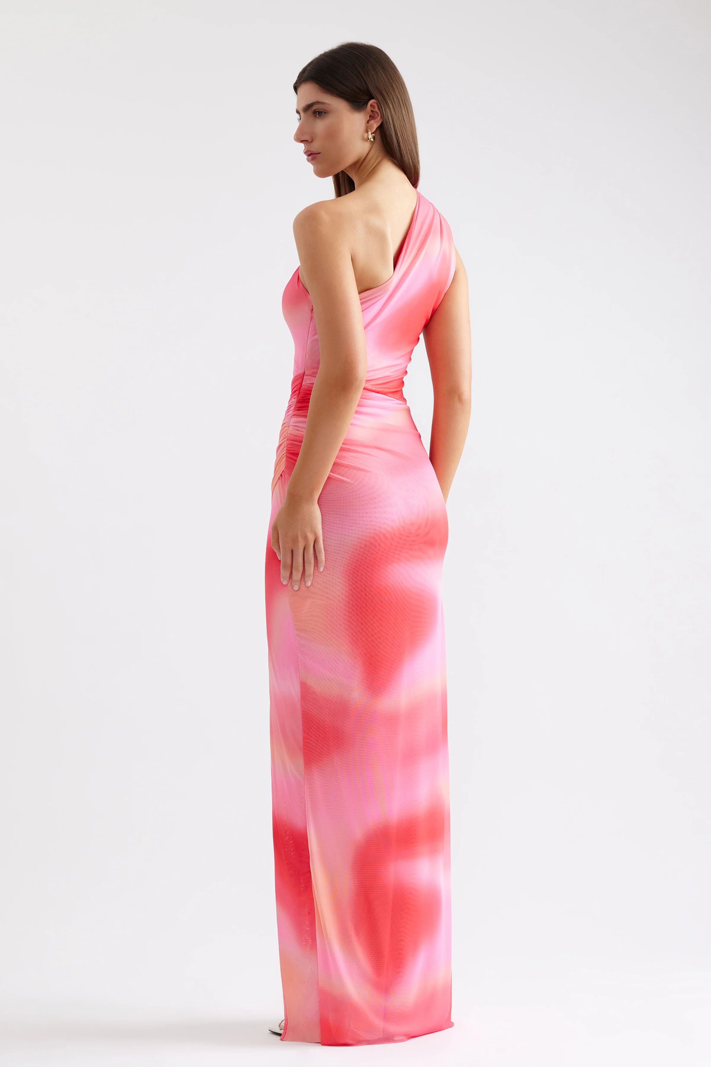 Viola Dress - Pink Marble Print - Image 3