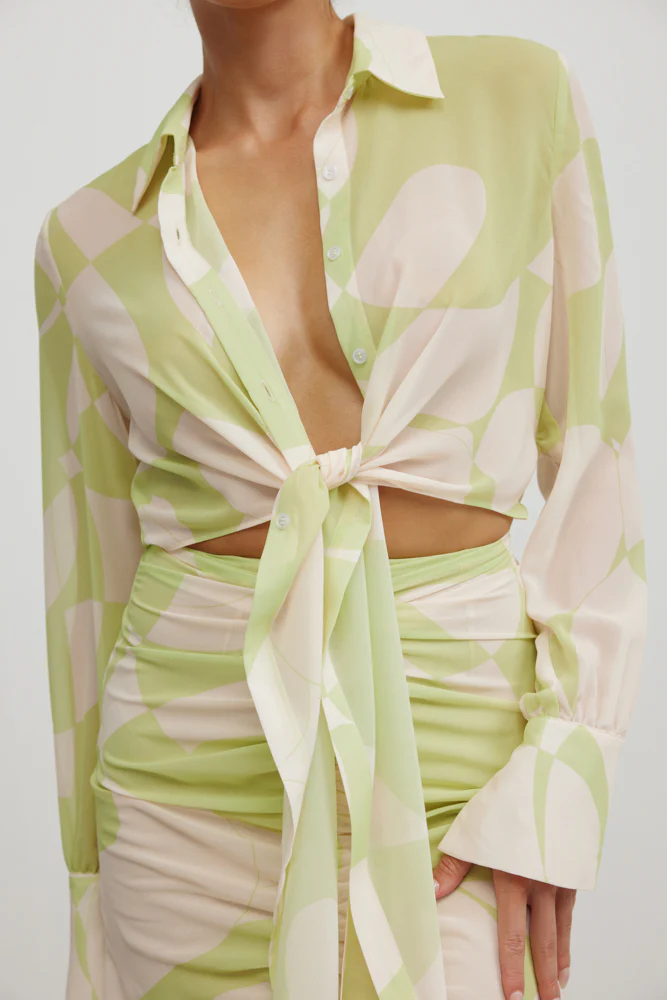 Zelia Dress - Abstract Mojito Print - Image 2